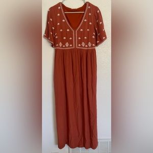 Roolee rust color size s long Dress